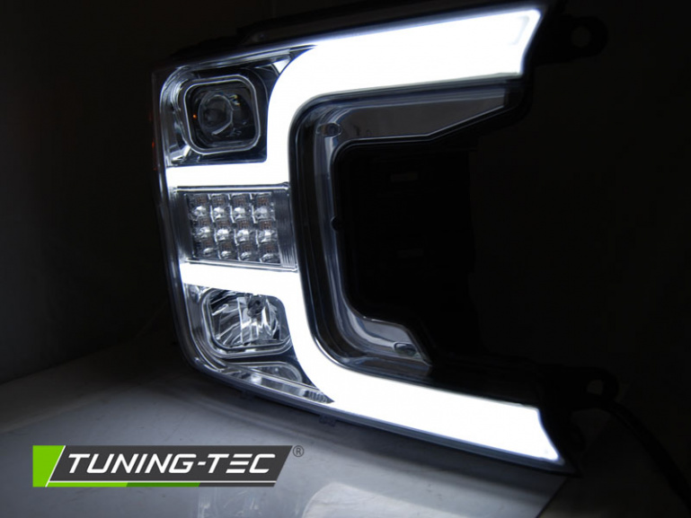 LED Tagfahrlicht Design Scheinwerfer für Ford F150 MK13 17-20 chrom mit LED Blinker